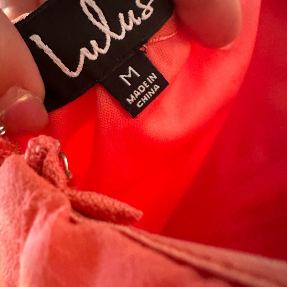 All My Heart Coral Pink Off The Shoulder Maxi Dress Women’s Medium - Picture 4 of 4